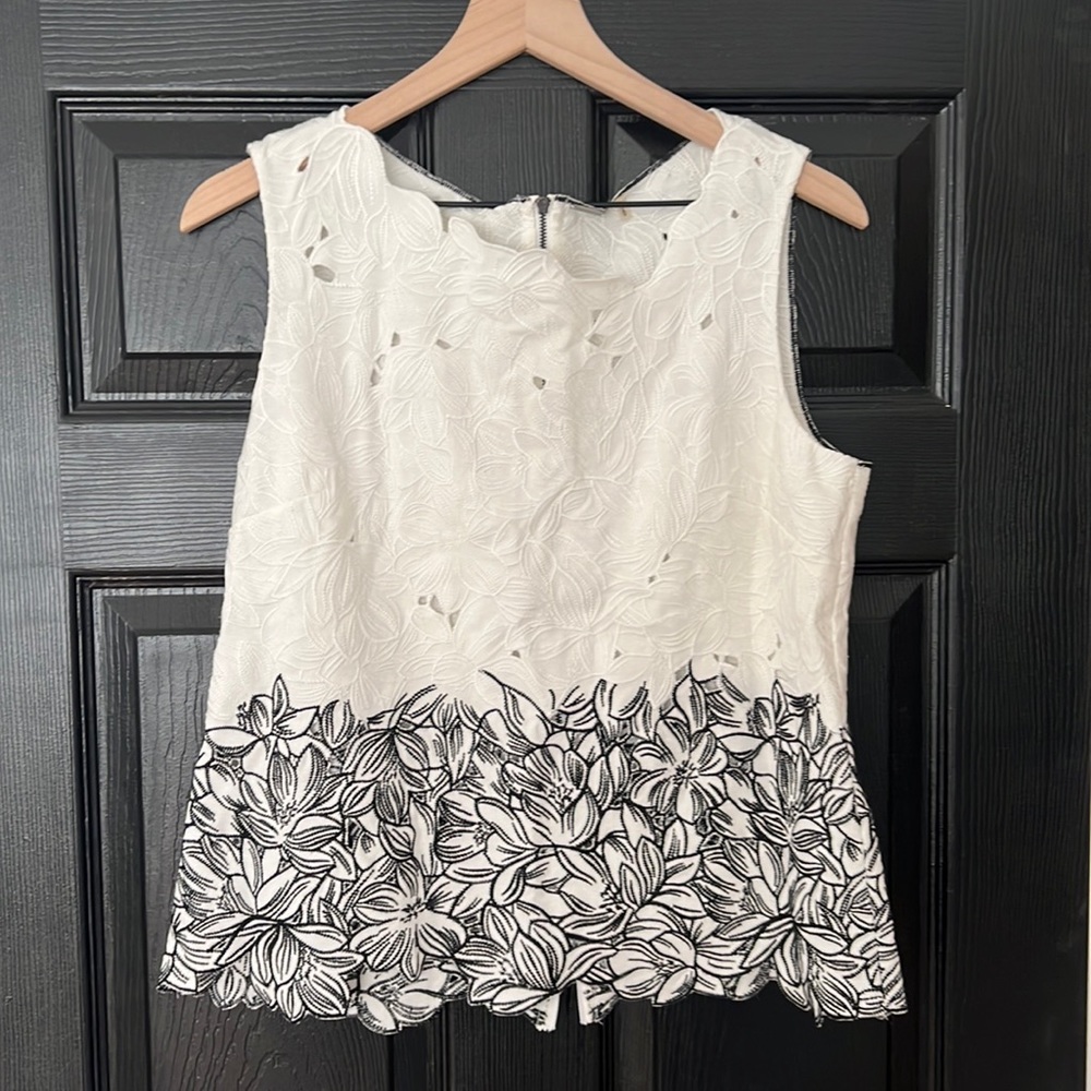 Elie Tahari Women’s Top Sleeveless White